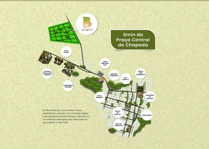 Mapa de localização do Altos do Buriti